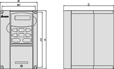 Размеры VFD-VE
